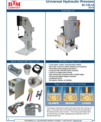 Hydraulic Clinching Presses